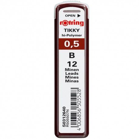 Грифелі Rotring 0,5мм B (12) S0312640